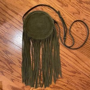 Patricia Nash Green Suede Crossbody